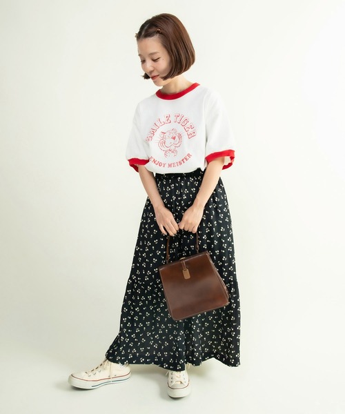 売れ筋商品|||CHILD WOMAN チャイルドウーマン  smile tiger リンガーTシャツ smile tigerリンガーTシャツ（Tシャツ/カットソー）｜CHILD
