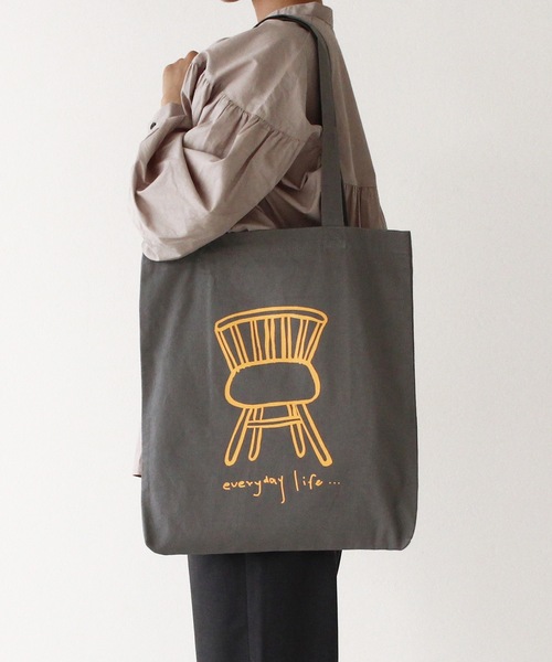 contra bo nepre(コントラ ボ ネプレ )の「【contra bo nepre/コントラ ボ ネプレ】トートバッグ decorer tote life(トートバッグ・レディース・グレー・FREE)」の1枚目の写真
