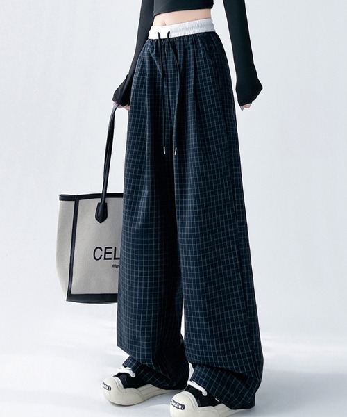 格子柄ストレートパンツ（その他パンツ）｜ENLIKE（エンリケ）の