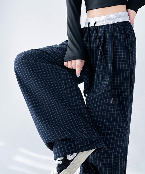 格子柄ストレートパンツ（その他パンツ）｜ENLIKE（エンリケ）の
