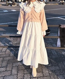 フリルW襟ワンピース【ZOZOTOWN限定アイテム】