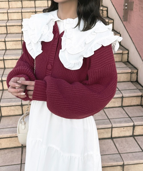 apres jour(アプレジュール)の「フリルW襟ワンピース【ZOZOTOWN限定アイテム】(ワンピース・レディース・ベージュ/ブラック/オフホワイト・X-LARGE/フリー)」の15枚目の写真
