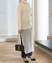 Rouge vif | 前後２WAYサイドスリットレースワンピース(ワンピース)