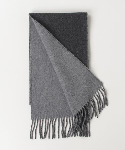 リバーシブル ウールブレンドマフラー　POLO RALPH LAUREN グレー リバーシブル ウールブレンド マフラー（マフラー）｜POLO RALPH