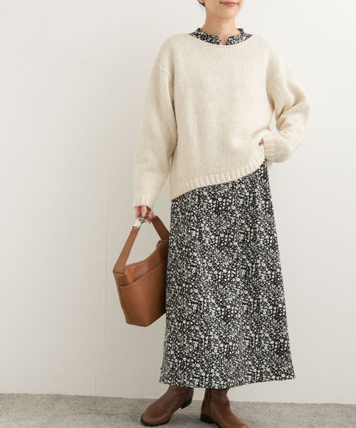 URBAN RESEARCH DOORS（アーバンリサーチドアーズ）の「フラワープリントワンピース（ワンピース・レディース・ブラック/ネイビー・MEDIUM）」の9枚目の写真