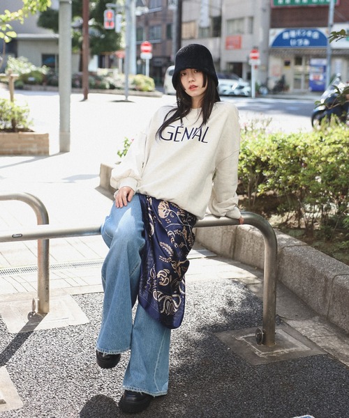 Bonjour Sagan（ボンジュールサガン）の「柄スカーフ(90×90)（バンダナ/スカーフ・レディース・レッド/ネイビー/その他・FREE）」の4枚目の写真