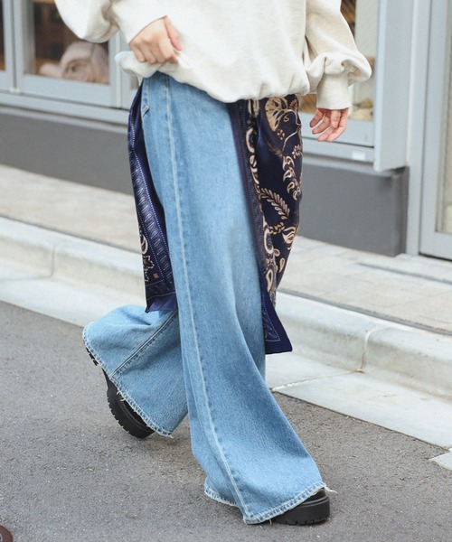 Bonjour Sagan（ボンジュールサガン）の「柄スカーフ(90×90)（バンダナ/スカーフ・レディース・レッド/ネイビー/その他・FREE）」の7枚目の写真