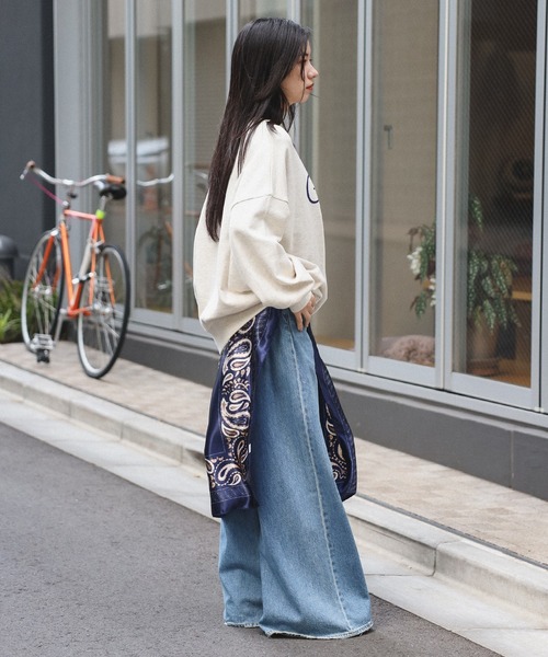 Bonjour Sagan（ボンジュールサガン）の「柄スカーフ(90×90)（バンダナ/スカーフ・レディース・レッド/ネイビー/その他・FREE）」の8枚目の写真