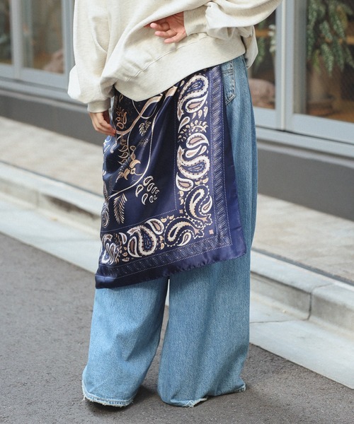 Bonjour Sagan（ボンジュールサガン）の「柄スカーフ(90×90)（バンダナ/スカーフ・レディース・レッド/ネイビー/その他・FREE）」の10枚目の写真