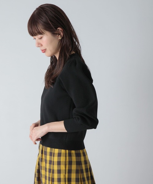 URBAN RESEARCH Sonny Label（アーバンリサーチサニーレーベル）の「ボリュームスリーブニットプルオーバー（ニット/セーター・レディース・ブラック/ベージュ/グレー・FREE）」の6枚目の写真