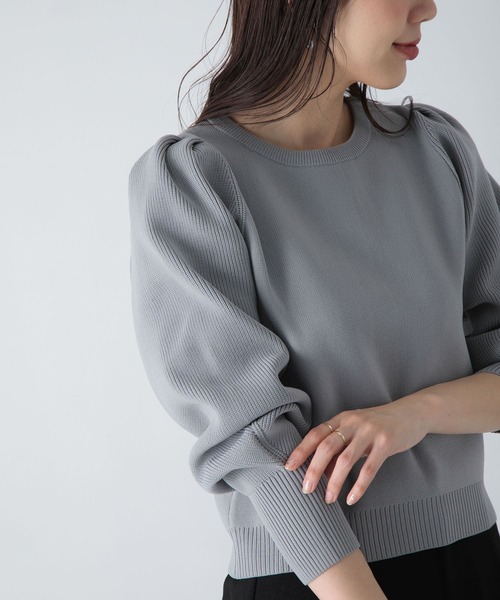 URBAN RESEARCH Sonny Label（アーバンリサーチサニーレーベル）の「ボリュームスリーブニットプルオーバー（ニット/セーター・レディース・ブラック/ベージュ/グレー・FREE）」の11枚目の写真