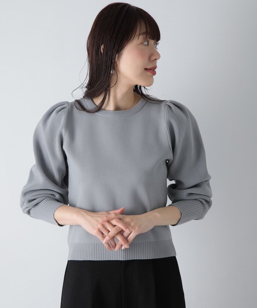 URBAN RESEARCH Sonny Label（アーバンリサーチサニーレーベル）の「ボリュームスリーブニットプルオーバー（ニット/セーター・レディース・ブラック/ベージュ/グレー・FREE）」の12枚目の写真