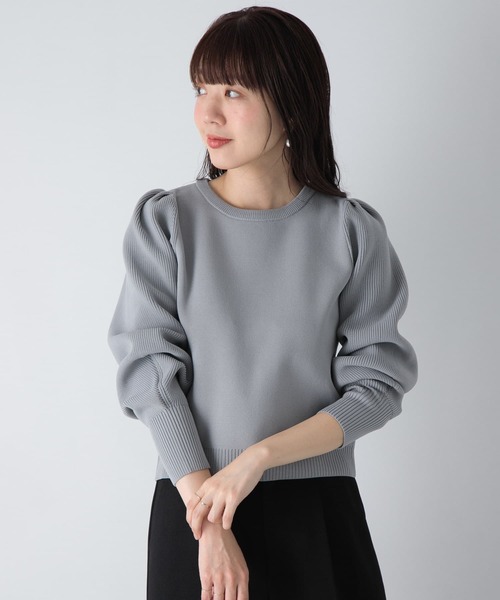 URBAN RESEARCH Sonny Label（アーバンリサーチサニーレーベル）の「ボリュームスリーブニットプルオーバー（ニット/セーター・レディース・ブラック/ベージュ/グレー・FREE）」の13枚目の写真