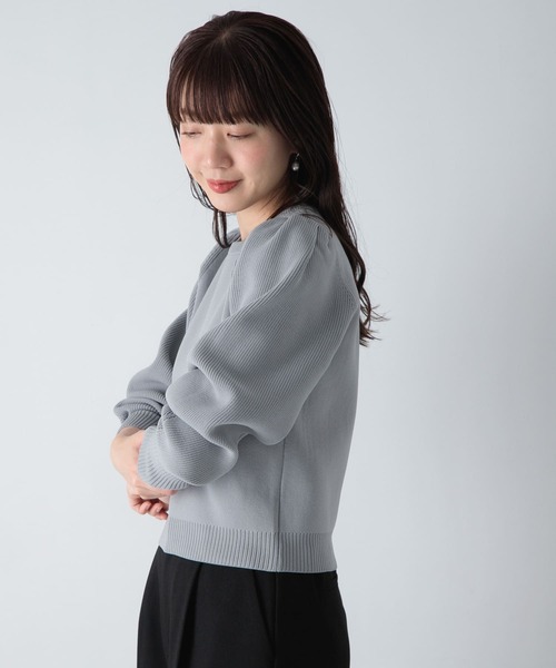 URBAN RESEARCH Sonny Label（アーバンリサーチサニーレーベル）の「ボリュームスリーブニットプルオーバー（ニット/セーター・レディース・ブラック/ベージュ/グレー・FREE）」の14枚目の写真