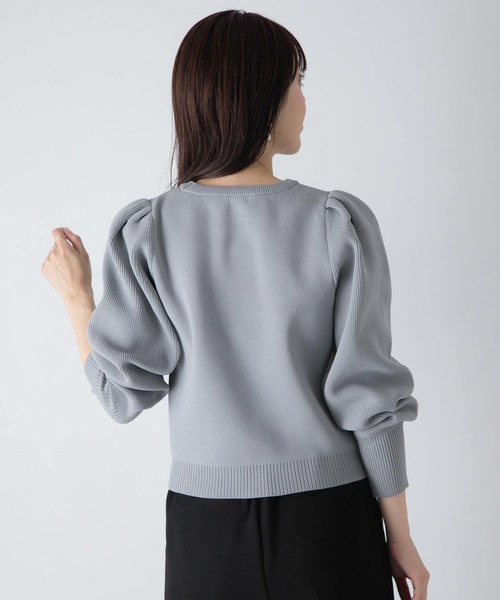 URBAN RESEARCH Sonny Label（アーバンリサーチサニーレーベル）の「ボリュームスリーブニットプルオーバー（ニット/セーター・レディース・ブラック/ベージュ/グレー・FREE）」の15枚目の写真