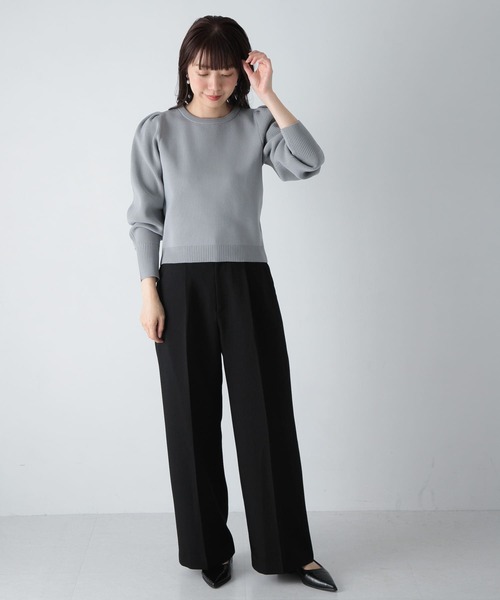 URBAN RESEARCH Sonny Label（アーバンリサーチサニーレーベル）の「ボリュームスリーブニットプルオーバー（ニット/セーター・レディース・ブラック/ベージュ/グレー・FREE）」の16枚目の写真