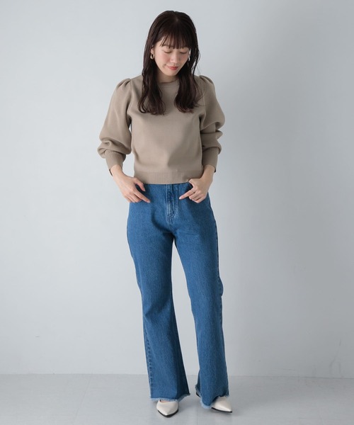 URBAN RESEARCH Sonny Label（アーバンリサーチサニーレーベル）の「ボリュームスリーブニットプルオーバー（ニット/セーター・レディース・ブラック/ベージュ/グレー・FREE）」の22枚目の写真