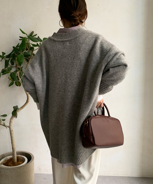 【セール】Vネックルーズプルオーバー(ニット/セーター)|DouDou(ドゥドゥ) 【セール】Vネックルーズプルオーバー(ニット/セーター)|DouDou(ドゥドゥ)