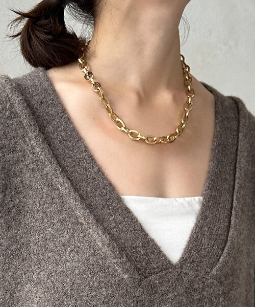 【セール】Vネックルーズプルオーバー(ニット/セーター)|DouDou(ドゥドゥ) 【セール】Vネックルーズプルオーバー(ニット/セーター)|DouDou(ドゥドゥ)