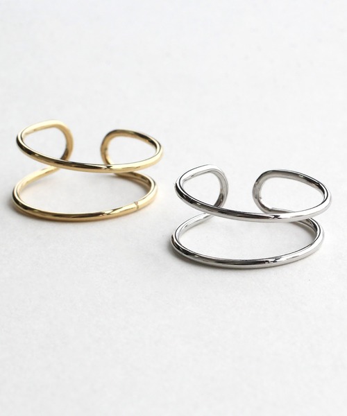 abaskdesign(アバスクデザイン)の「金属アレルギー対応 ダブルラインリング(リング・レディース・ゴールド/シルバー・15号)」の13枚目の写真
