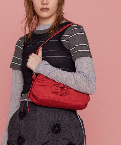 セール】Lace Up Saddle Bag/レースアップサドルバッグ【MAISON