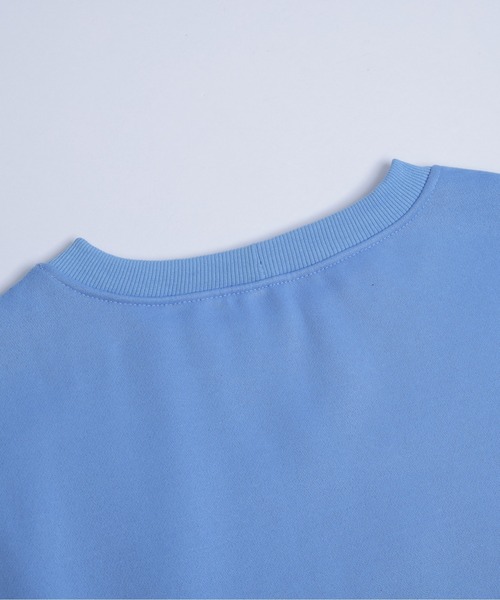 La-gemme(ラジェム)の「裏起毛 袖ロゴキーネックリブ プルオーバー(Tシャツ/カットソー・レディース・ブラック/ブルー/グレー/ベージュ・フリー)」の19枚目の写真
