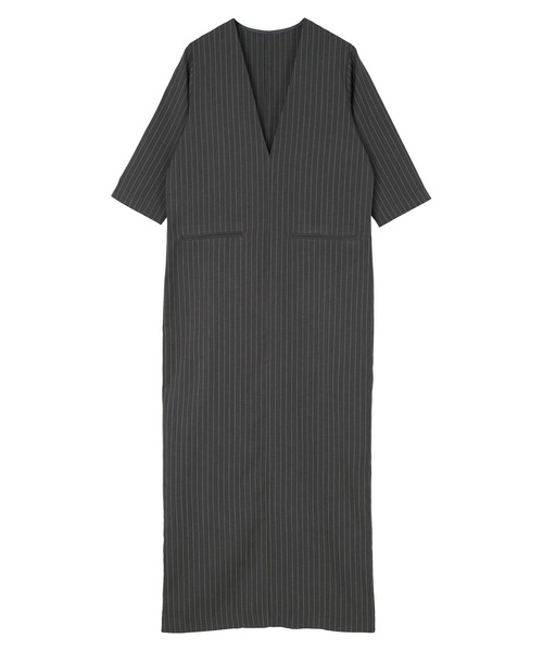 UR'S（ユアーズ）の「ディープVネックワンピース（ワンピース・レディース・ブルー系その他/ブラック系その他/グレー系その他・MT/M/L/S）」の9枚目の写真