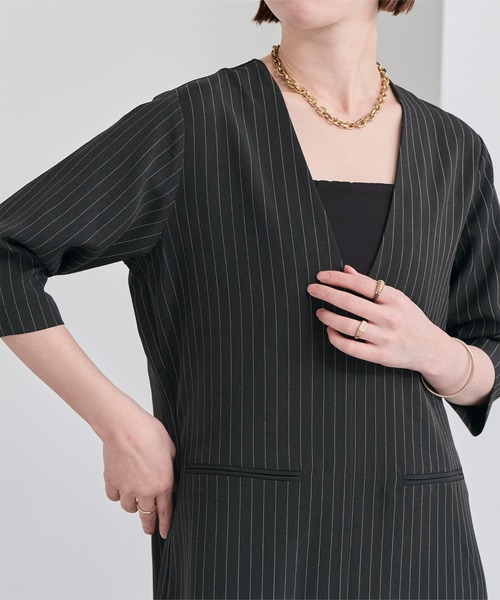 UR'S（ユアーズ）の「ディープVネックワンピース（ワンピース・レディース・ブルー系その他/ブラック系その他/グレー系その他・MT/M/L/S）」の18枚目の写真