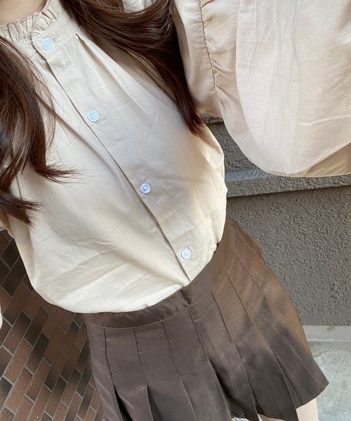 merrylatte（メリーラテ）の「レトロブラウス（シャツ/ブラウス・レディース・ベージュ・FREE）」の5枚目の写真