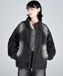 ADRER（アドラー）の「3way zip sleeve blast denim blouson / 3ウェイジップスリーブブラストデニムブルゾン（デニムジャケット）」