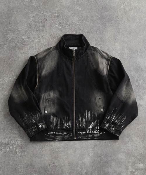ジャケット・アウター ADRER 3wayzip sleeve blast denim blouson 3way zip sleeve blast denim blouson / 3ウェイジップスリーブ