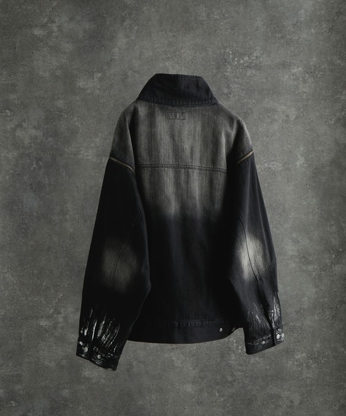 ジャケット・アウター ADRER 3wayzip sleeve blast denim blouson 3way zip sleeve blast denim blouson / 3ウェイジップスリーブ