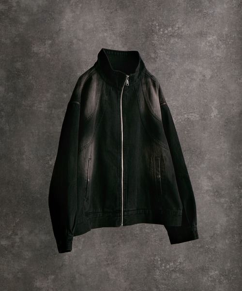 3way zip sleeve blast denim blouson / 3ウェイジップスリーブ