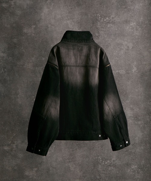 セール】3way zip sleeve blast denim blouson / 3ウェイジップ