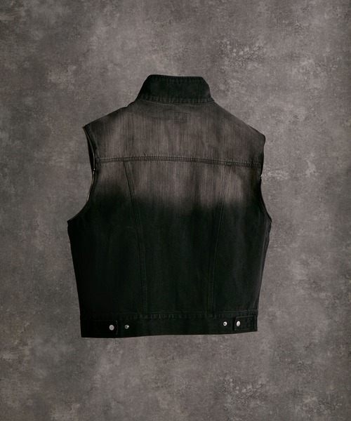 ADRER 24ss デニムジャケット セール】3way zip sleeve blast denim blouson / 3ウェイジップ