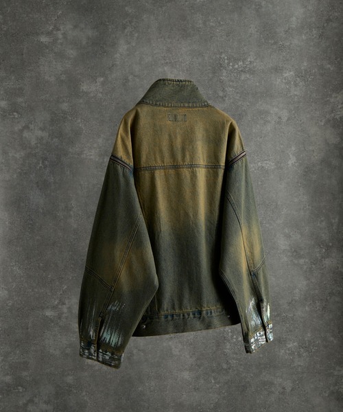 セール】3way zip sleeve blast denim blouson / 3ウェイジップ
