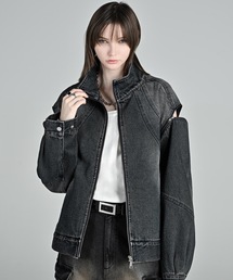 ADRER（アドラー）の「3way zip sleeve blast denim blouson / 3ウェイジップスリーブブラストデニムブルゾン（デニムジャケット）」