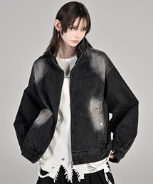 ADRER（アドラー）の「3way zip sleeve blast denim blouson / 3ウェイジップスリーブブラストデニムブルゾン（デニムジャケット）」