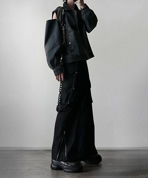 アドラー3way zip sleeve blast denim blouson 3way zip sleeve blast denim blouson / 3ウェイジップスリーブ