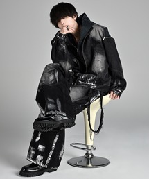 ADRER（アドラー）の「3way zip sleeve blast denim blouson / 3ウェイジップスリーブブラストデニムブルゾン（デニムジャケット）」