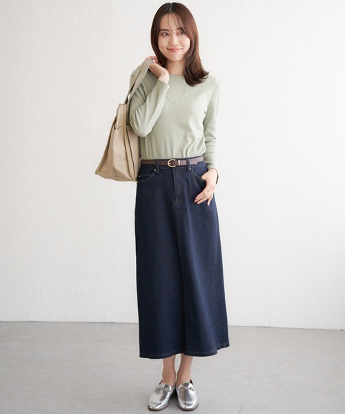 ikka(イッカ)の「デニムロングスカート(スカート・レディース・ダークネイビー/ブルー/ブラック・M/L/S)」の15枚目の写真