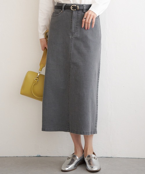 ikka(イッカ)の「デニムロングスカート(スカート・レディース・ダークネイビー/ブルー/ブラック・M/L/S)」の10枚目の写真