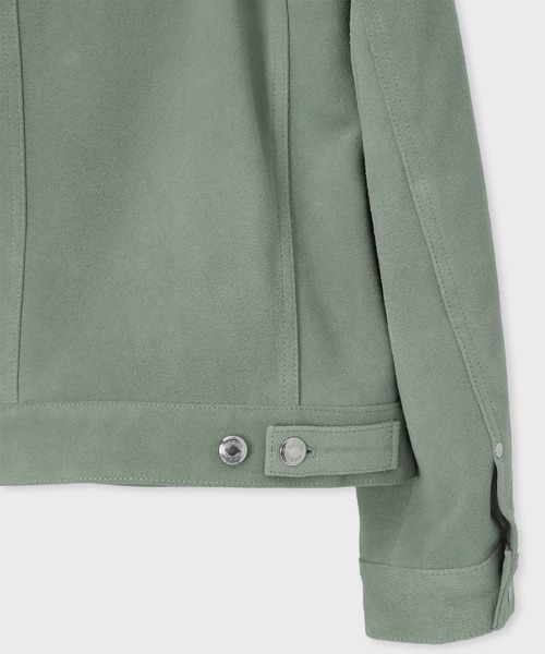 Paul Smith（ポールスミス）の「カラースエード ブルゾン / 153167 384ZLB（ライダースジャケット・メンズ・ダークオリーブ/ピンク・LARGE/MEDIUM/X-LARGE）」の5枚目の写真