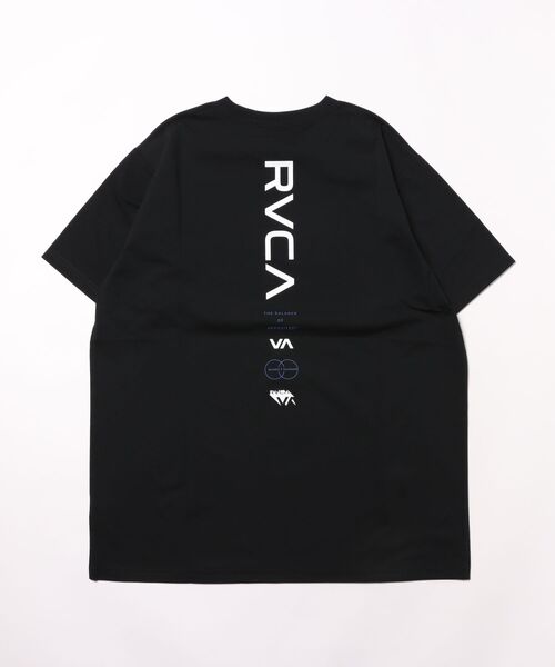 RVCA（ルーカ）の「RVCA/ルーカ 半袖Tシャツ 水陸両用/ユーティリティー UVケアラッシュガード BF041-871（ラッシュガード・メンズ・ホワイト×ブラック/ブラック×ブラック/ブラック×ホワイト・S/M/L）」の4枚目の写真