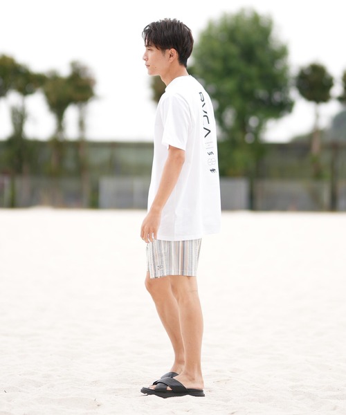 RVCA（ルーカ）の「RVCA/ルーカ 半袖Tシャツ 水陸両用/ユーティリティー UVケアラッシュガード BF041-871（ラッシュガード・メンズ・ホワイト×ブラック/ブラック×ブラック/ブラック×ホワイト・S/M/L）」の9枚目の写真