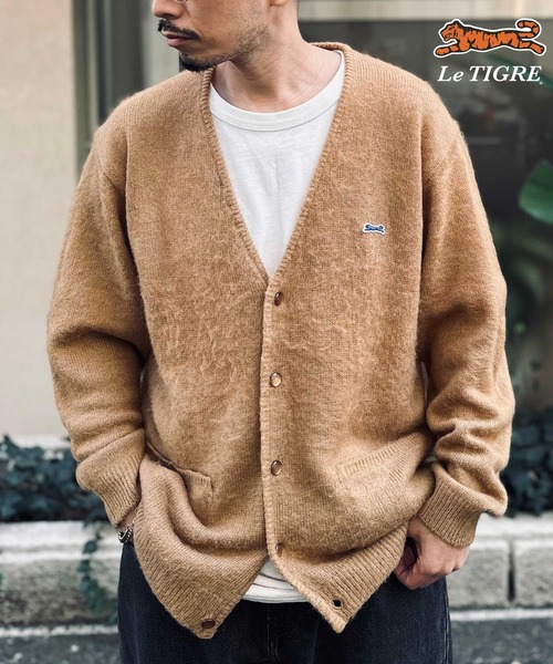 Right-on（ライトオン）の「【Le TIGRE】刺繍カーディガン（カーディガン/ボレロ・メンズ・ブラック/ベージュ・S/M/L/XL）」の5枚目の写真