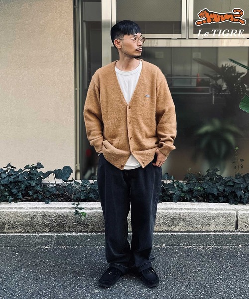 Right-on（ライトオン）の「【Le TIGRE】刺繍カーディガン（カーディガン/ボレロ・メンズ・ブラック/ベージュ・S/M/L/XL）」の7枚目の写真