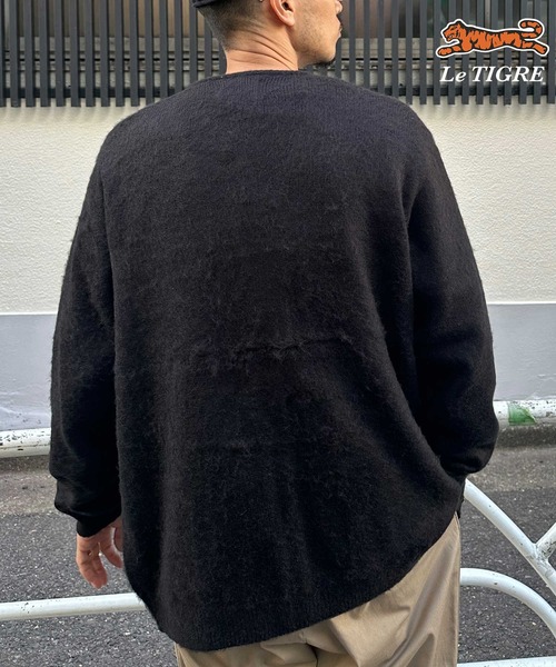 Right-on（ライトオン）の「【Le TIGRE】刺繍カーディガン（カーディガン/ボレロ・メンズ・ブラック/ベージュ・S/M/L/XL）」の9枚目の写真