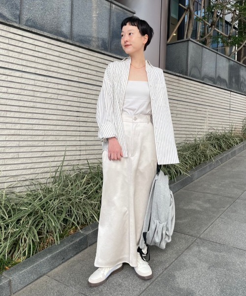 emmi（エミ）の「ウォッシャブルサテンナロースカート（スカート・レディース・ブラック/キャメル/ライトベージュ・1/0）」の8枚目の写真