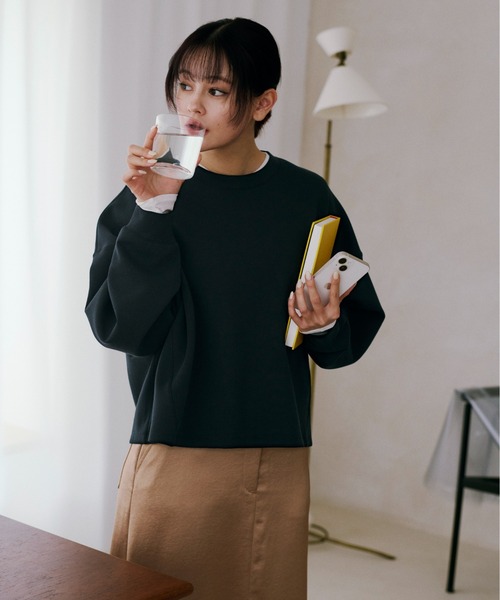 emmi（エミ）の「ウォッシャブルサテンナロースカート（スカート・レディース・ブラック/キャメル/ライトベージュ・1/0）」の6枚目の写真